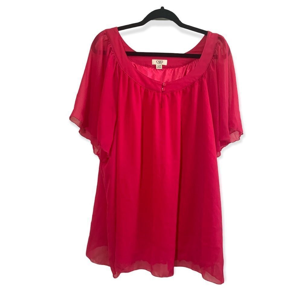 CATO WOMEN’S Plus Size Fuchsia Pink Blouse size 26/28
